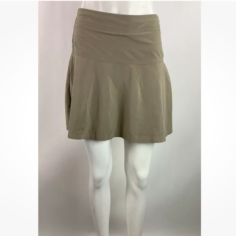 Athleta Sz 0 Everyday Skort Tan Recycled Polyester Spandex Flare Style